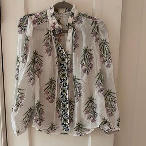 Alix of Bohemia Floral White Blouse